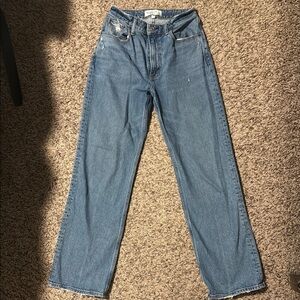 Abercrombie & Fitch Blue High Rise 90s Relaxed Jean Curve Love